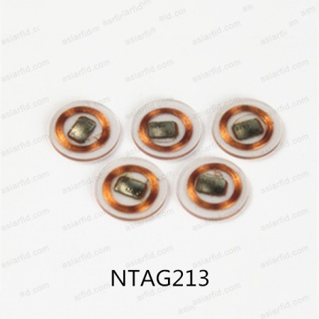 13.56MHZ Small Clear RFID NFC Tags Round NTAG213