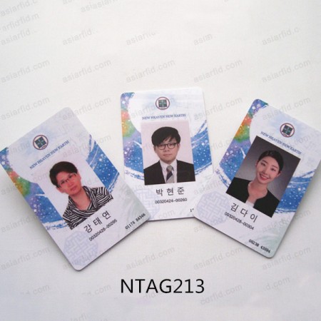ISO14443A HF 13.56MHZ NTAG213 PVC Card